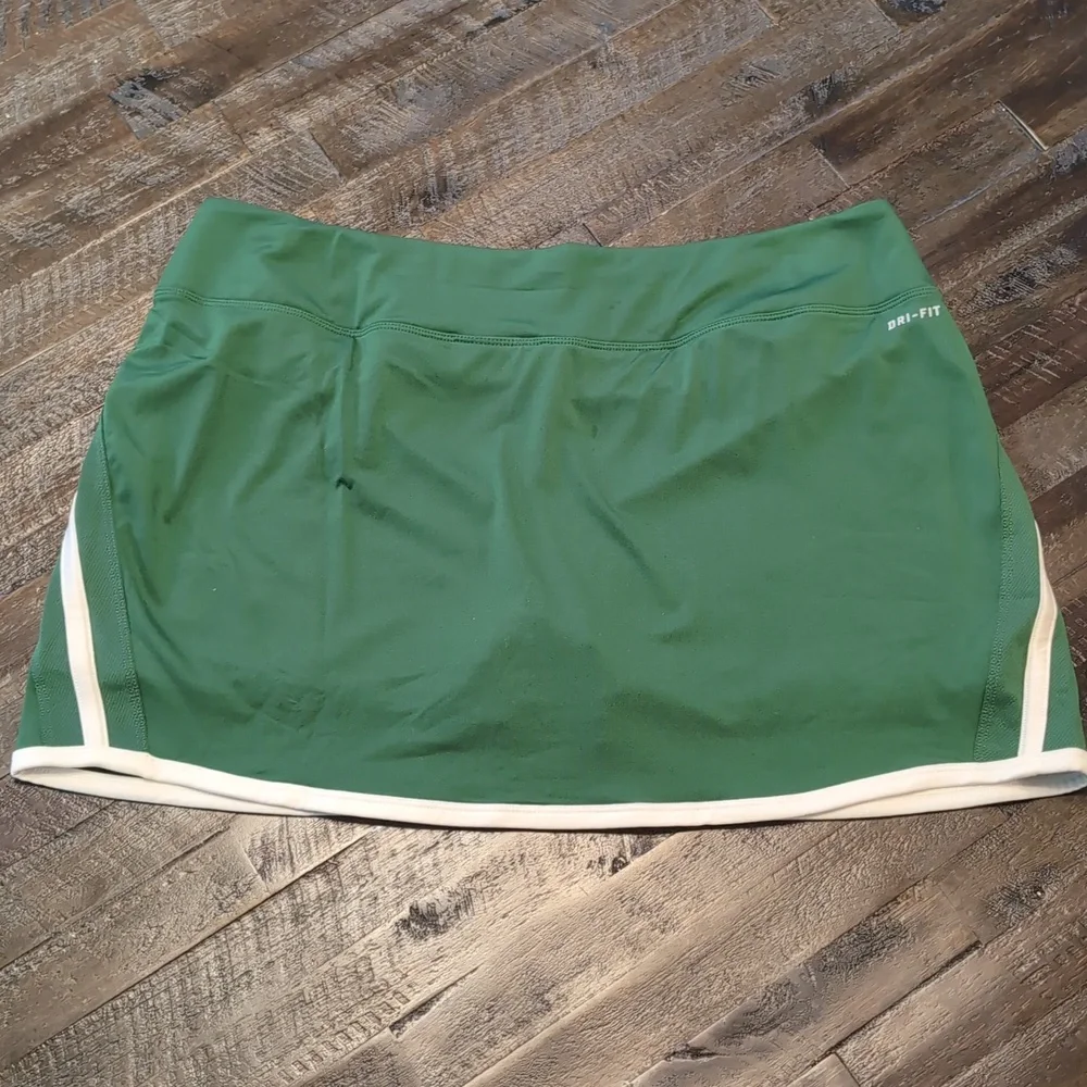 Nike Green Tennis Skort with White Trim, Large